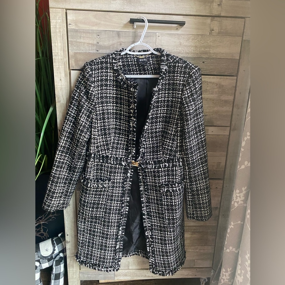 DKNY jacket coat tweed